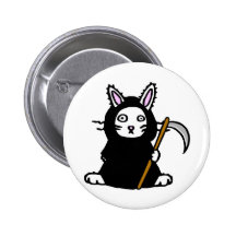 Death Bunny Pinback Buttons