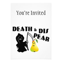 Death & Dis Pear Custom Invitation