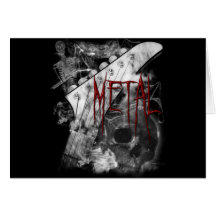 Death Metal Guitar Greeting Cards