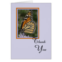 Death or Sympathy Thank You Card -- Butterfly