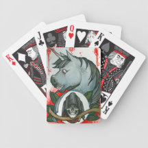 "Death rides a Unicorn" Bicycle Poker Deck
