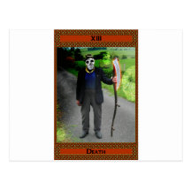 Death Tarot Card Art Postcard