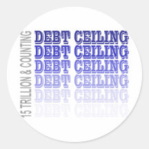 Debt Ceiling Merchandise Round Stickers