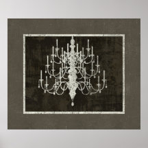 Decadence of Old Chandelier Art Print