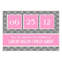 Decadent Damask Save the Date Card Business Card