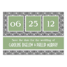 Decadent Damask Save the Date Card Business Card Templates