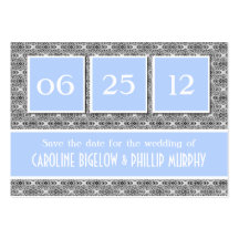 Decadent Damask Save the Date Card Business Card Templates