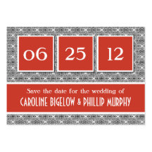 Decadent Damask Save the Date Card Business Cards
