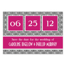 Decadent Damask Save the Date Card Business Cards