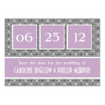 Decadent Damask Save the Date Card Business Cards