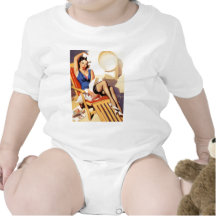 Deck Chair Sailor Pin Up Girl Tshirt