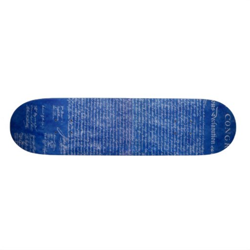 Declaration of Independence blue Skate Decks
