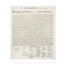 Declaration of Independence Two Post Cards
