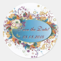Deco floral ~ Save the date  Sticker
