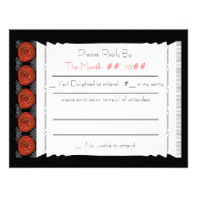 Decofied Roses  (Reply Card)