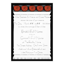 Decofied Roses (The Wedding Ceremony) Personalized Invitations