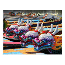 Decorated Dragon Boats on the Love River Postcards