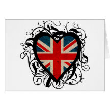 Decorative British Heart Greeting Card