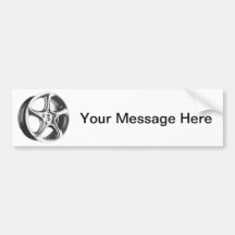 Decorative Car Rim Bumper Sticker
