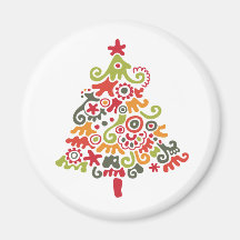 Decorative Christmas Tree Fridge Magnets
