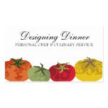 Decorative colourful tomatoes chef catering business card template