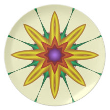 Decorative Fantasy Flower Plate