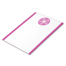 Decorative Floral Tiles Notepad - Purple
