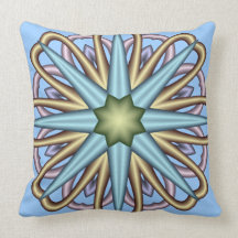 Decorative fractal Pillow Soft shining star