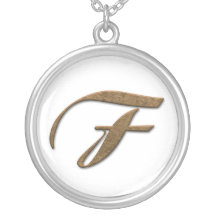 Decorative Gold Monogram Necklaces