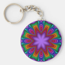 Decorative keychain in rainbow colours