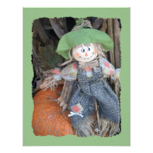 Decorative Scarecrow Child Birthday Party Invites