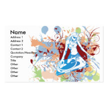dee jay chic vector II Business Card Template
