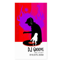 DeeJay Groove Disc Jockey - Music Business Card