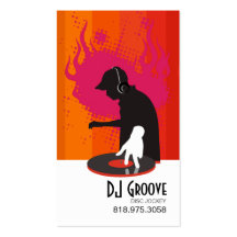 DeeJay Groove Disc Jockey - Music Business Card