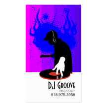 DeeJay Groove Disc Jockey - Music Business Card