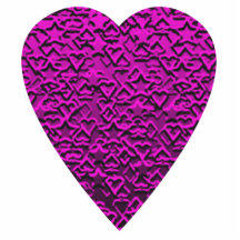 Deep Pink Heart. Patterned Heart Design. Photo Sculptures