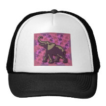 Deep Purple Elephant Mesh Hats