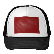 Deep Red Leather Look Hat