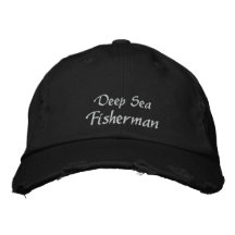 Deep Sea Fisherman Embroidered Baseball Cap / Hat