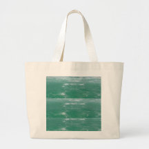 Deep Sea Green :  Wave Pattern Canvas Bags