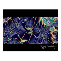Deep Sea III · Fractal Art · Blue Post Cards