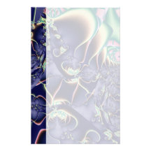 Deep Sea III · Fractal Art · Blue Personalized Stationery