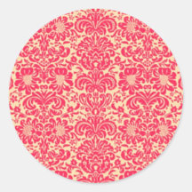 'Deeply Pink' Envelope Seals Round Stickers