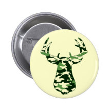 Deer Hunting Camo Buck Buttons