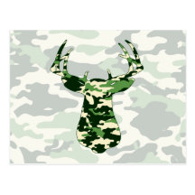 Deer Hunting Camo Buck Postcard