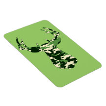 Deer Hunting Camo Buck Rectangle Magnets