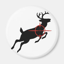 Deer Hunting- Deer with crosshairs on it Magnets