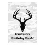 Deer Hunting Skull w/ antlers Personalized Invite