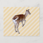 Deer, on Beige Stripes. Flyer
