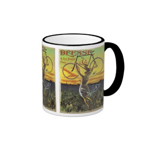 Déesse Vintage Bicycle Poster Mugs